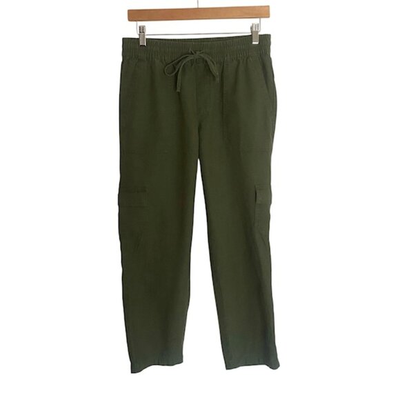 J. Crew Linen Blend Cropped Cargo Pant 2 - Picture 1 of 5
